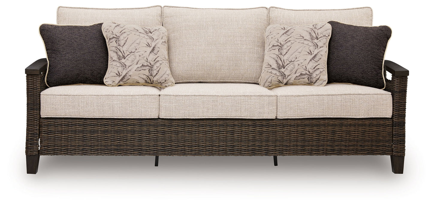 Monterey Point - Sofa With Cushion - Dark Brown - Hornell Furniture Outlet