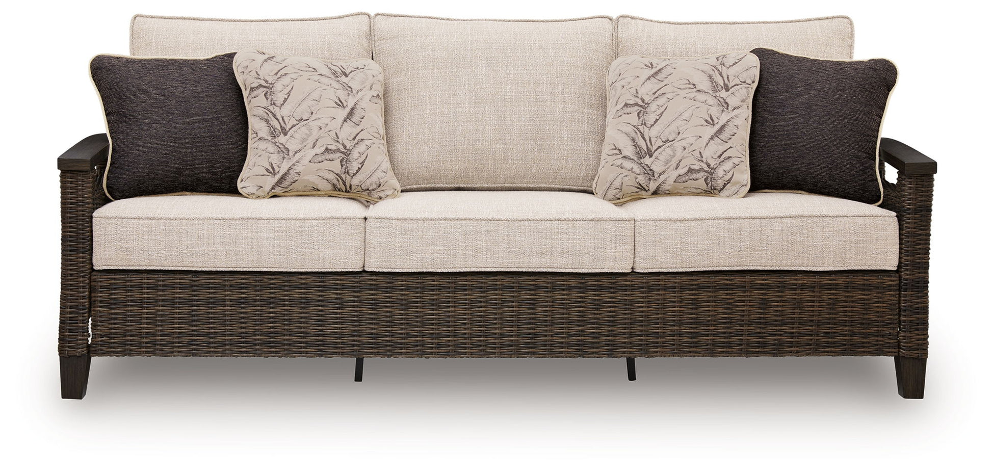 Monterey Point - Sofa With Cushion - Dark Brown - Hornell Furniture Outlet