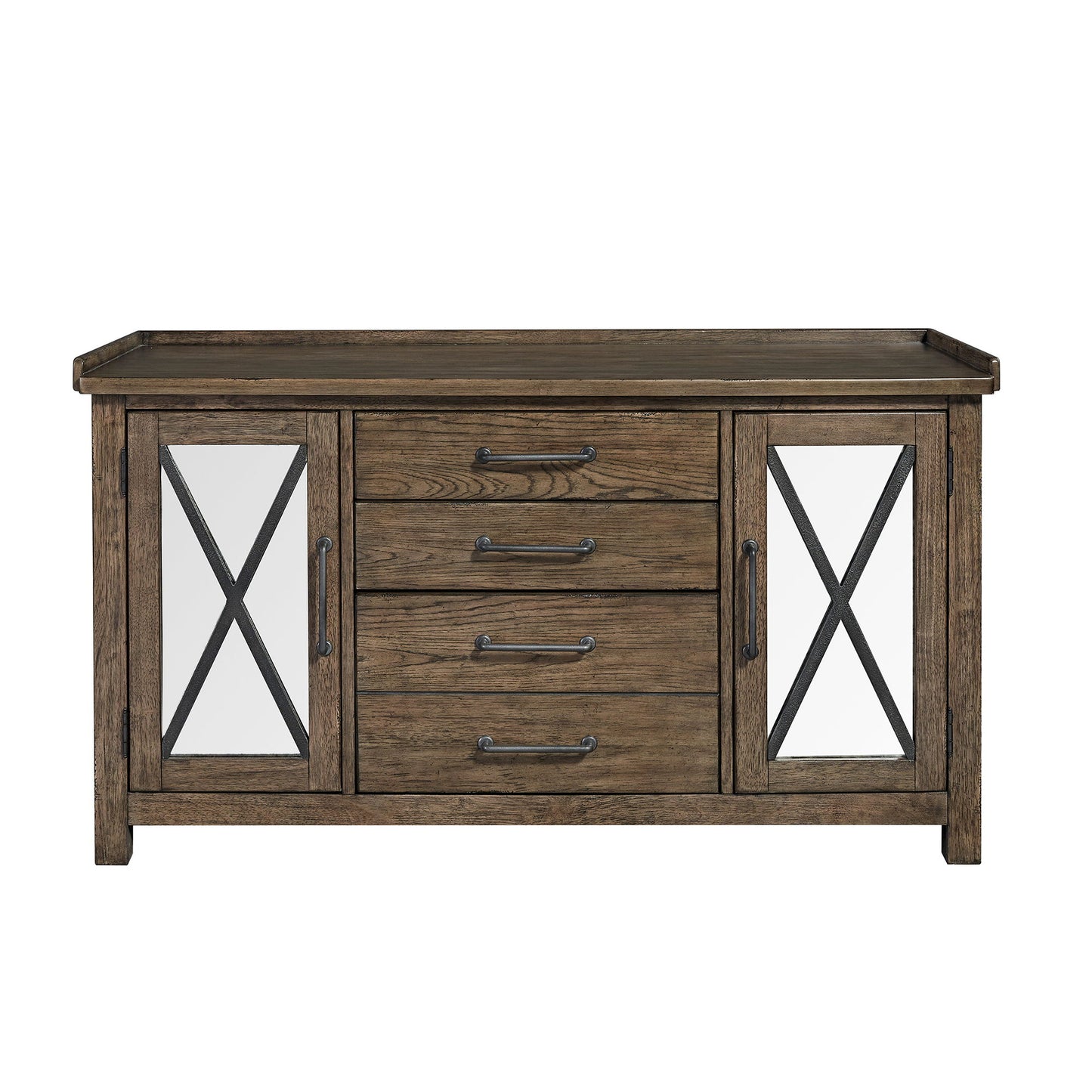 Sonoma Road - Small Credenza - Light Brown - Hornell Furniture Outlet