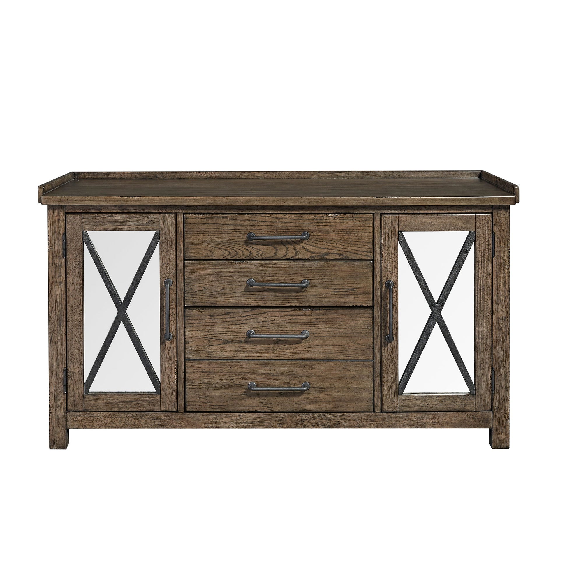 Sonoma Road - Small Credenza - Light Brown - Hornell Furniture Outlet