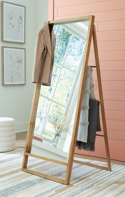 Devford - Brown - Floor Mirror - Hornell Furniture Outlet