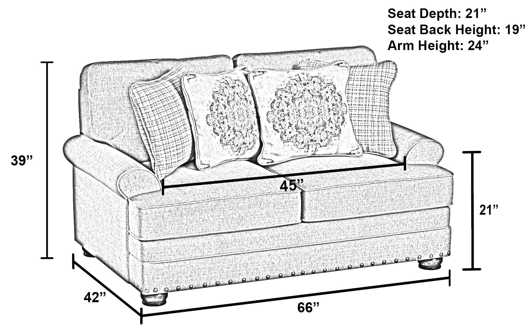 Farmington - Loveseat - Buff - Hornell Furniture Outlet