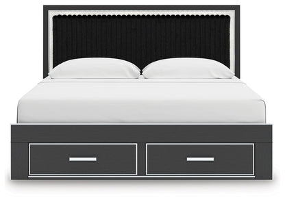 Zuraleus - Upholstered Panel Platform Storage Bed - Hornell Furniture Outlet