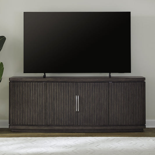 Cascade Falls - 82" TV Console - Satin Espresso - Hornell Furniture Outlet