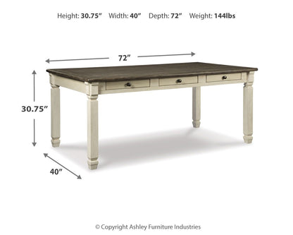 Bolanburg - Rectangular Dining Room Table - Beige - Hornell Furniture Outlet