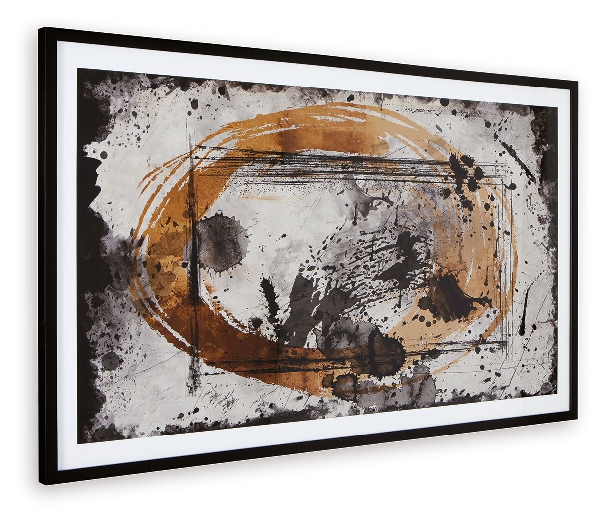 Clefting - Black / Caramel / Tan - Wall Art - Hornell Furniture Outlet