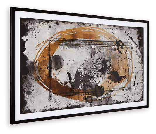 Clefting - Black / Caramel / Tan - Wall Art - Hornell Furniture Outlet