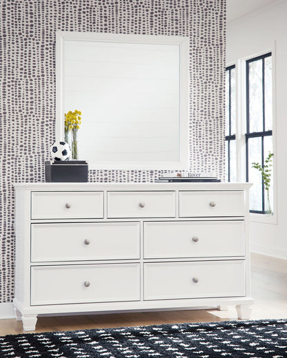 Fortman - White - Dresser And Mirror - Hornell Furniture Outlet
