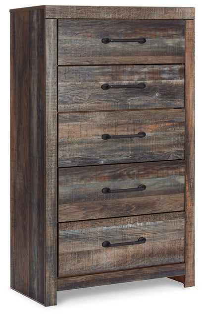 Drystan - Five Drawer Chest - Brown / Beige - Hornell Furniture Outlet