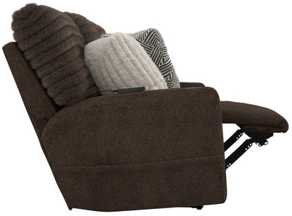 Zen - Power Reclining Sofa With CR3 Heat/Massage/Zero Gravity - Chocolate - Hornell Furniture Outlet