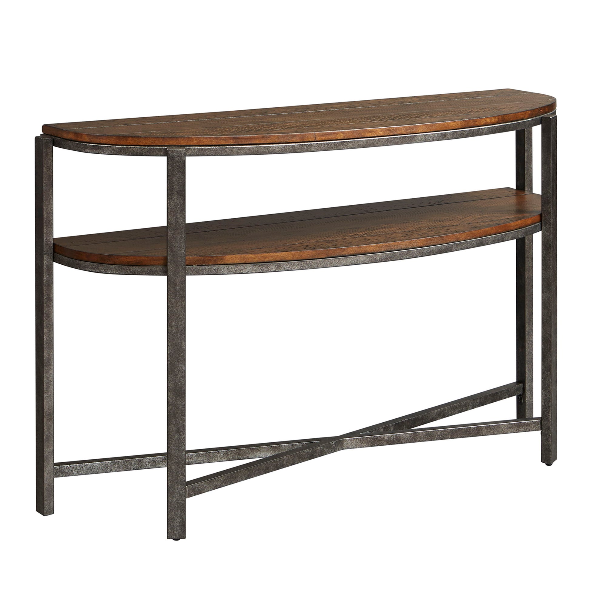 Breckinridge - Demilune Sofa Table - Dark Brown - Hornell Furniture Outlet