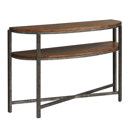 Breckinridge - Demilune Sofa Table - Dark Brown - Hornell Furniture Outlet