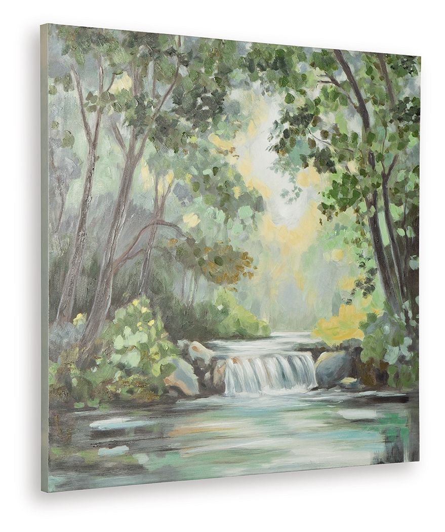 Evermaddick - Green / Gray / White - Wall Art - Hornell Furniture Outlet