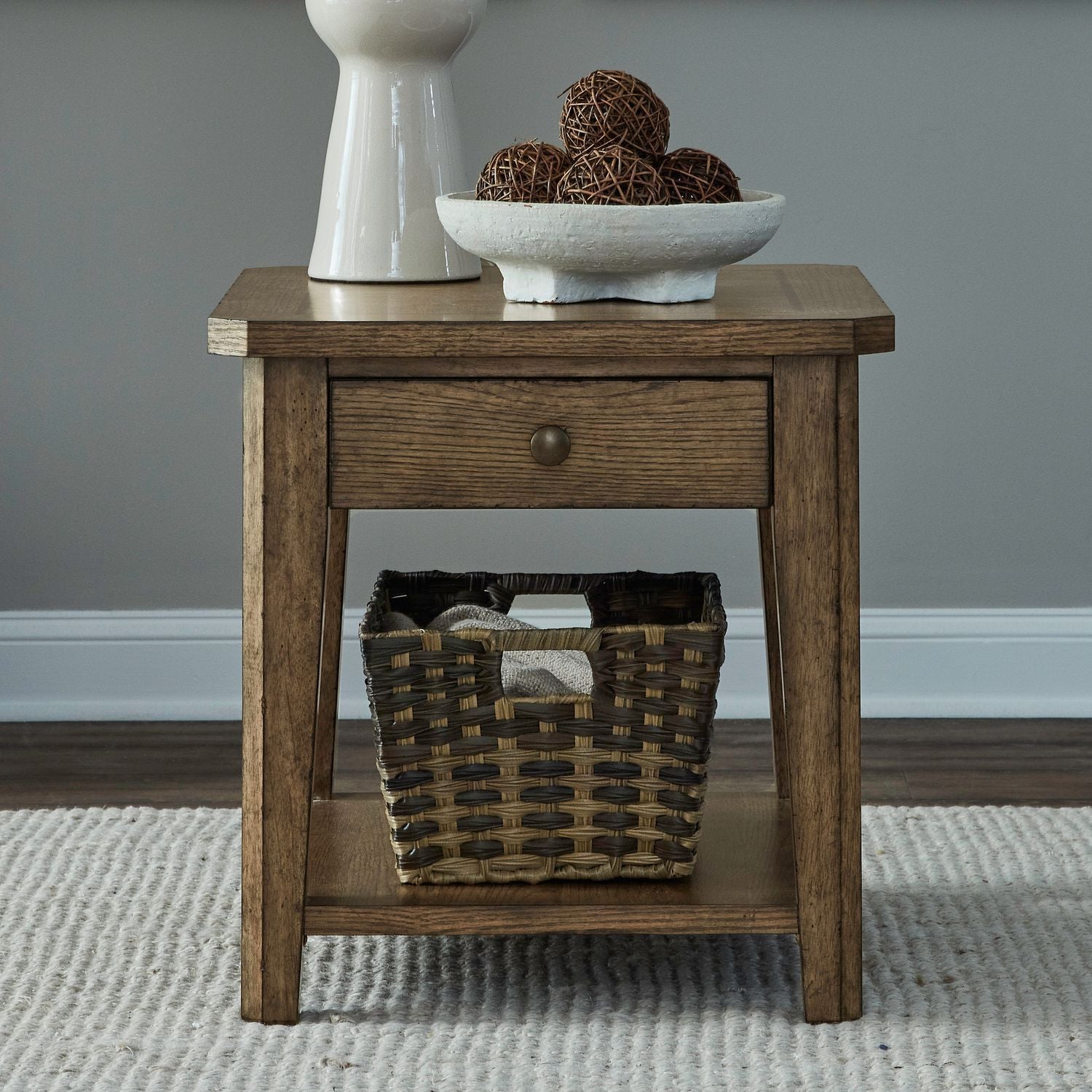 Carolina Park - End Table - Brown - Hornell Furniture Outlet