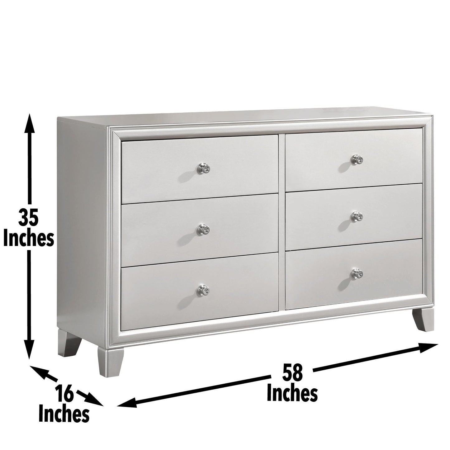 Omni - Dresser - Pearl Silver - Hornell Furniture Outlet