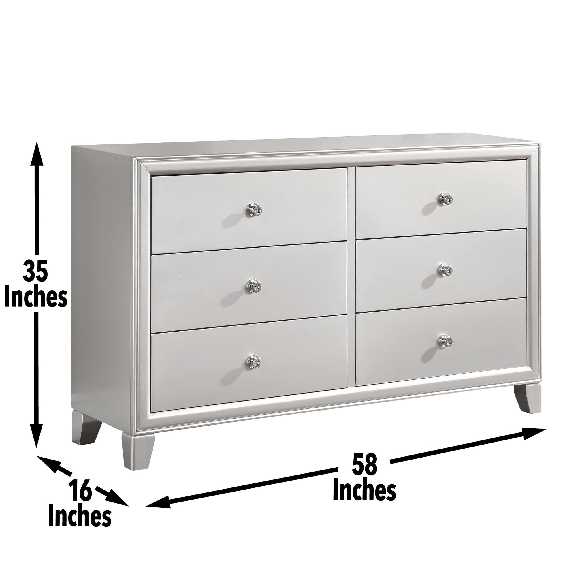 Omni - Dresser - Pearl Silver - Hornell Furniture Outlet