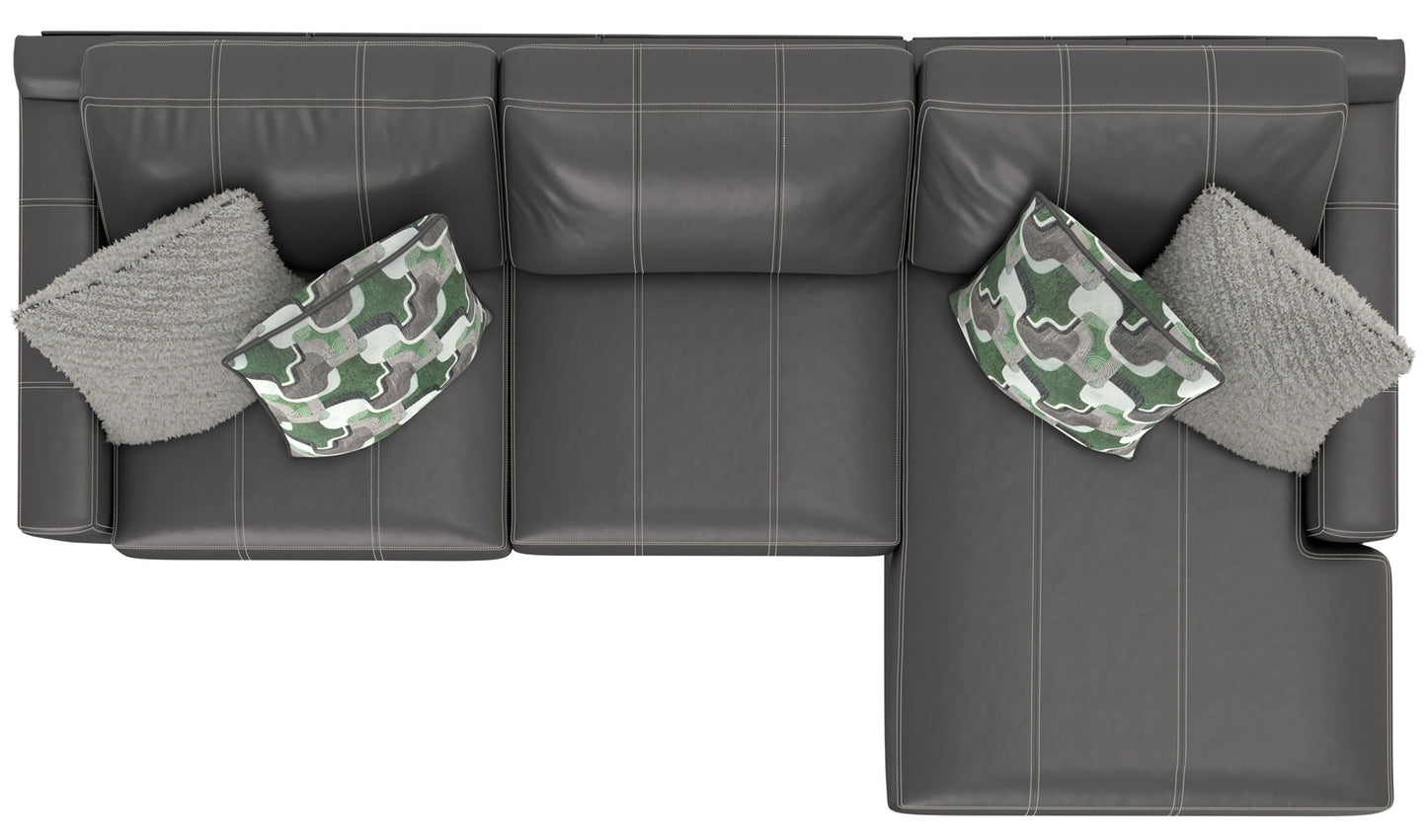 Minori - Italian Leather Sectional - Hornell Furniture Outlet