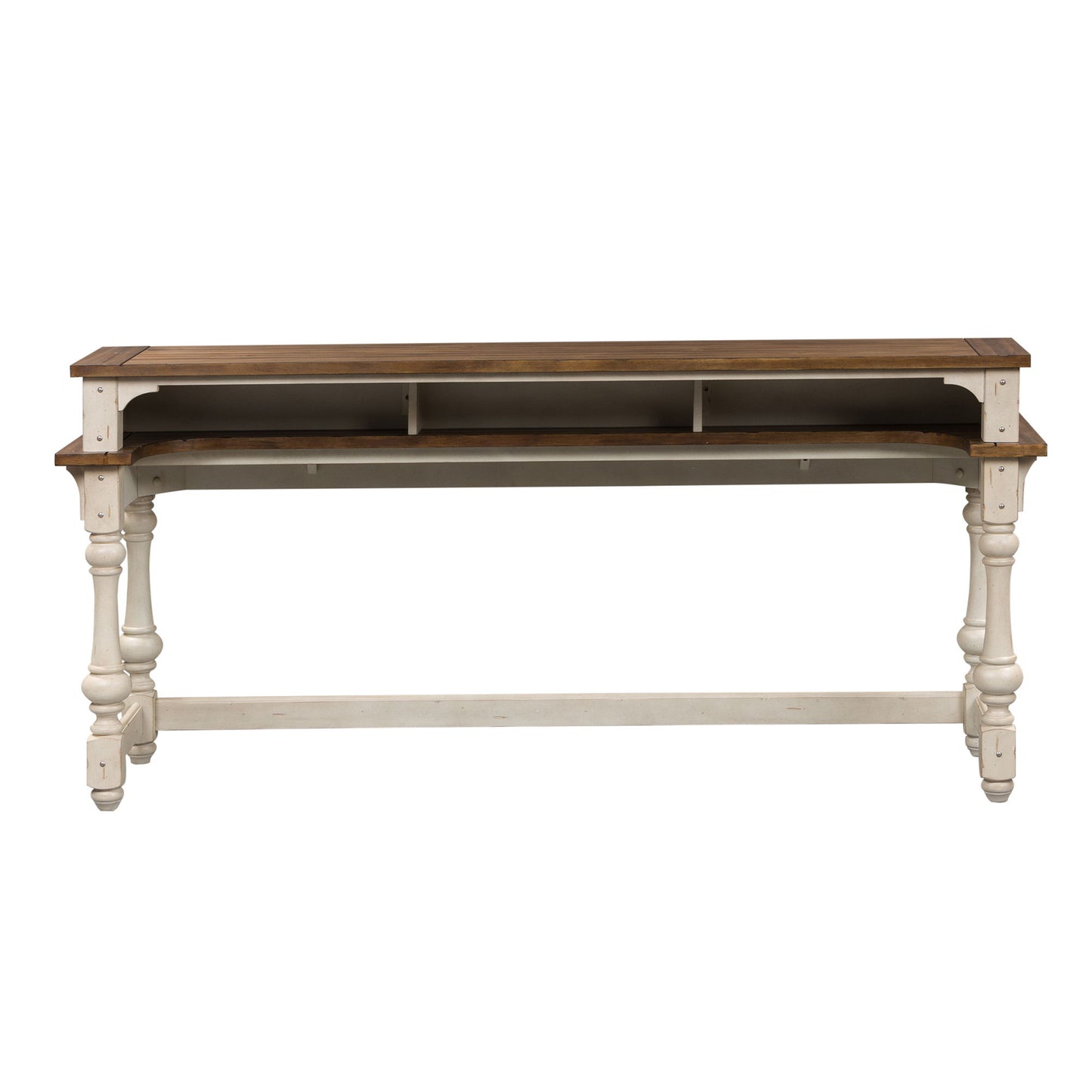 Morgan Creek - 4 Piece Console Set (1 Console 3 Stools) - White - Hornell Furniture Outlet