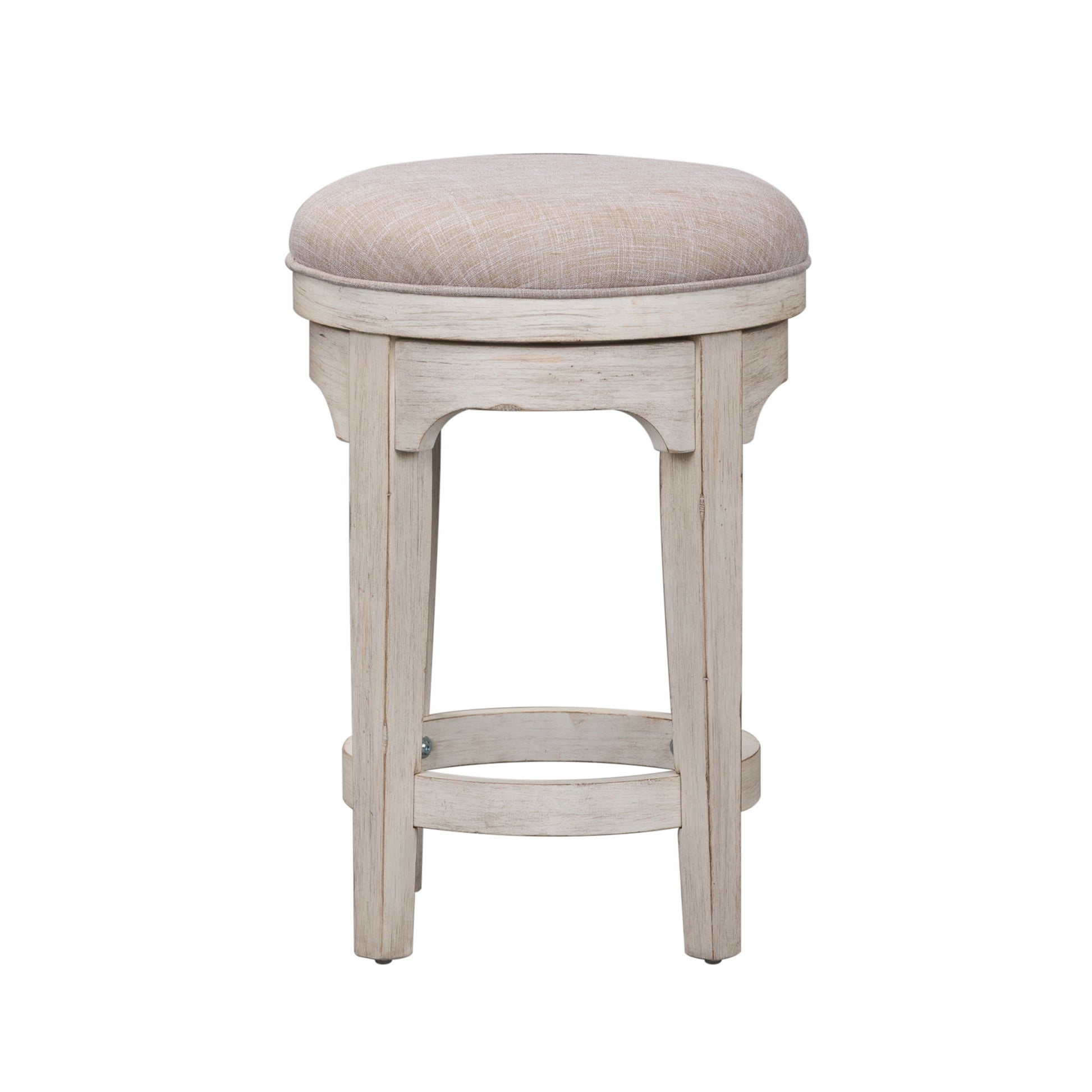Farmhouse Reimagined - Console Swivel Stool - White - Hornell Furniture Outlet