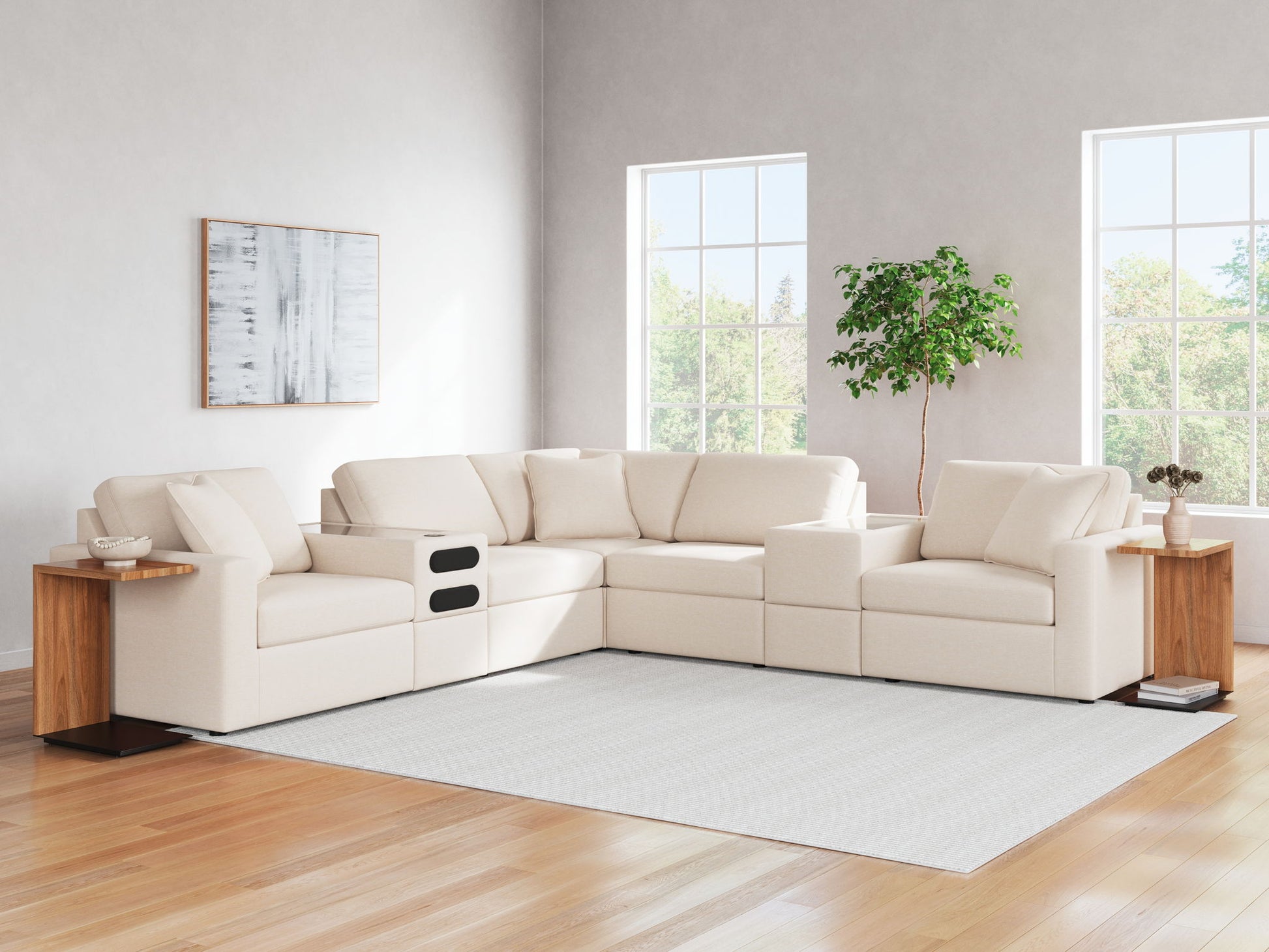 Modmax - Oyster - Sectional - Hornell Furniture Outlet