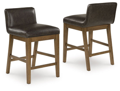 Cabalynn - Two - tone Brown - Upholstered Barstool (Set of 2) - Hornell Furniture Outlet
