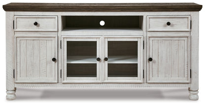 Havalance - Extra Large TV Stand - 4 Doors - Brown / Beige - Hornell Furniture Outlet