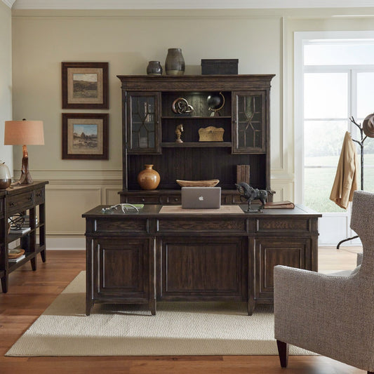 Paradise Valley - 5 Piece Executive Set - Brown - Hornell Furniture Outlet