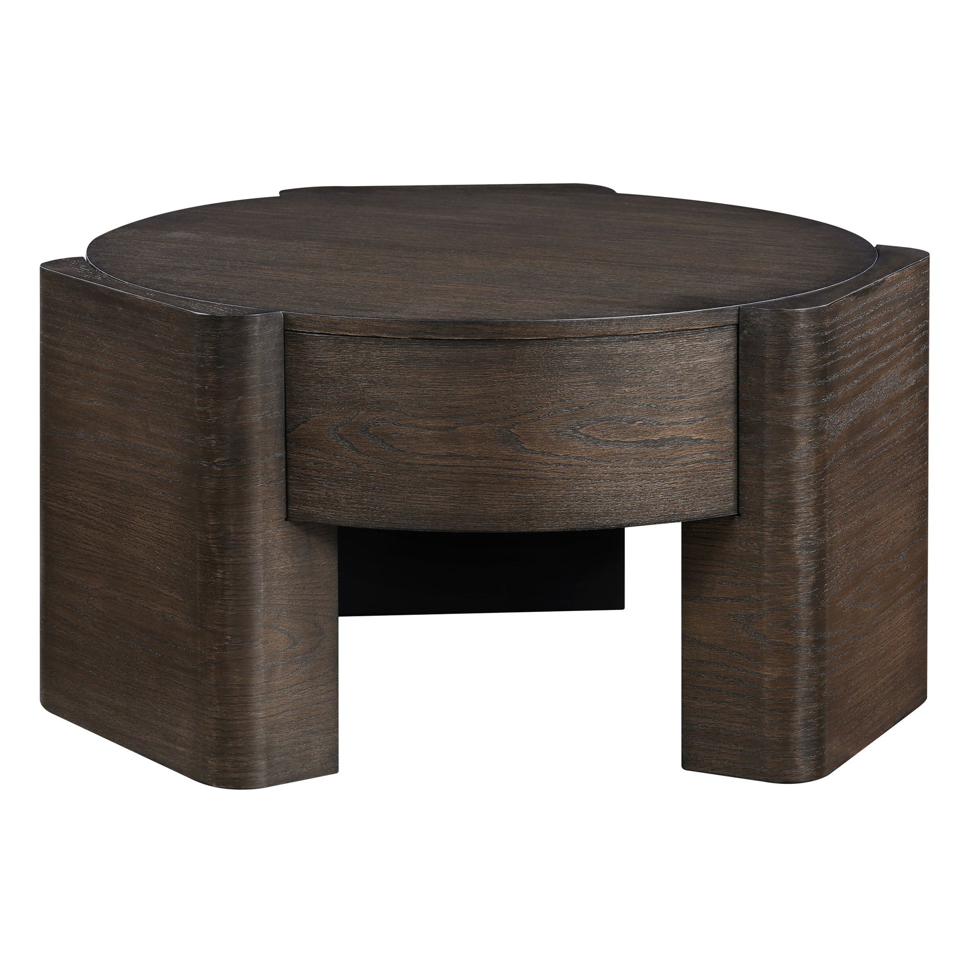Salina - 3 Piece Round Occasional Set - Espresso - Hornell Furniture Outlet