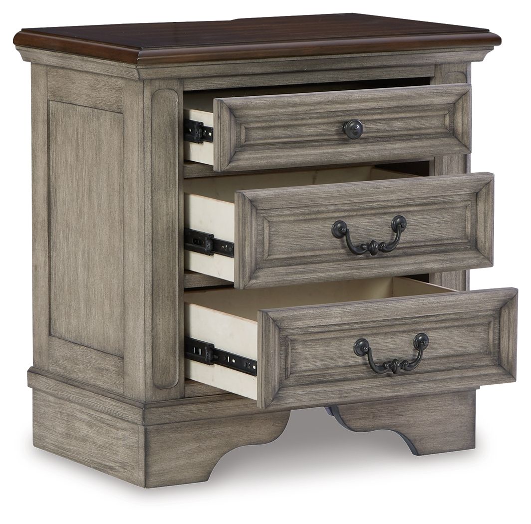 Lodenbay - Antique Gray - Three Drawer Night Stand - Hornell Furniture Outlet