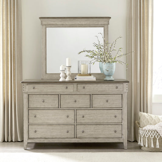 Ivy Hollow - Dresser & Mirror - White - Hornell Furniture Outlet