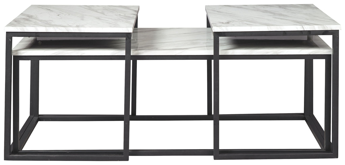 Donnesta - Gray / Black - Occasional Table Set (Set of 3) - Hornell Furniture Outlet
