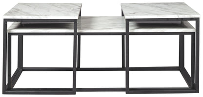 Donnesta - Gray / Black - Occasional Table Set (Set of 3) - Hornell Furniture Outlet