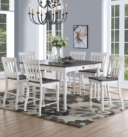 Joanna - 5 Piece Counter Dining Set - White - Hornell Furniture Outlet