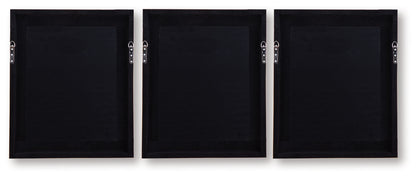 Hendridge - Taupe / White - Wall Art Set (Set of 3) - Hornell Furniture Outlet