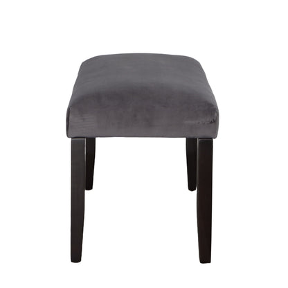 Napoli - Velvet Dining Bench - Gray - Hornell Furniture Outlet