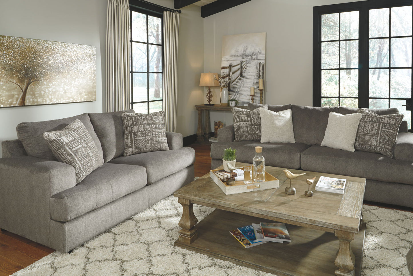 Soletren - Stationary Loveseat - Hornell Furniture Outlet