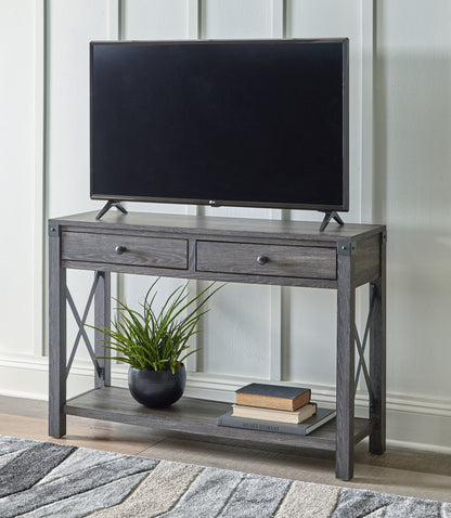 Freedan - Grayish Brown - Console Sofa Table - Hornell Furniture Outlet