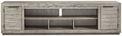 Naydell - Gray - XL TV Stand w/Fireplace Option - Hornell Furniture Outlet
