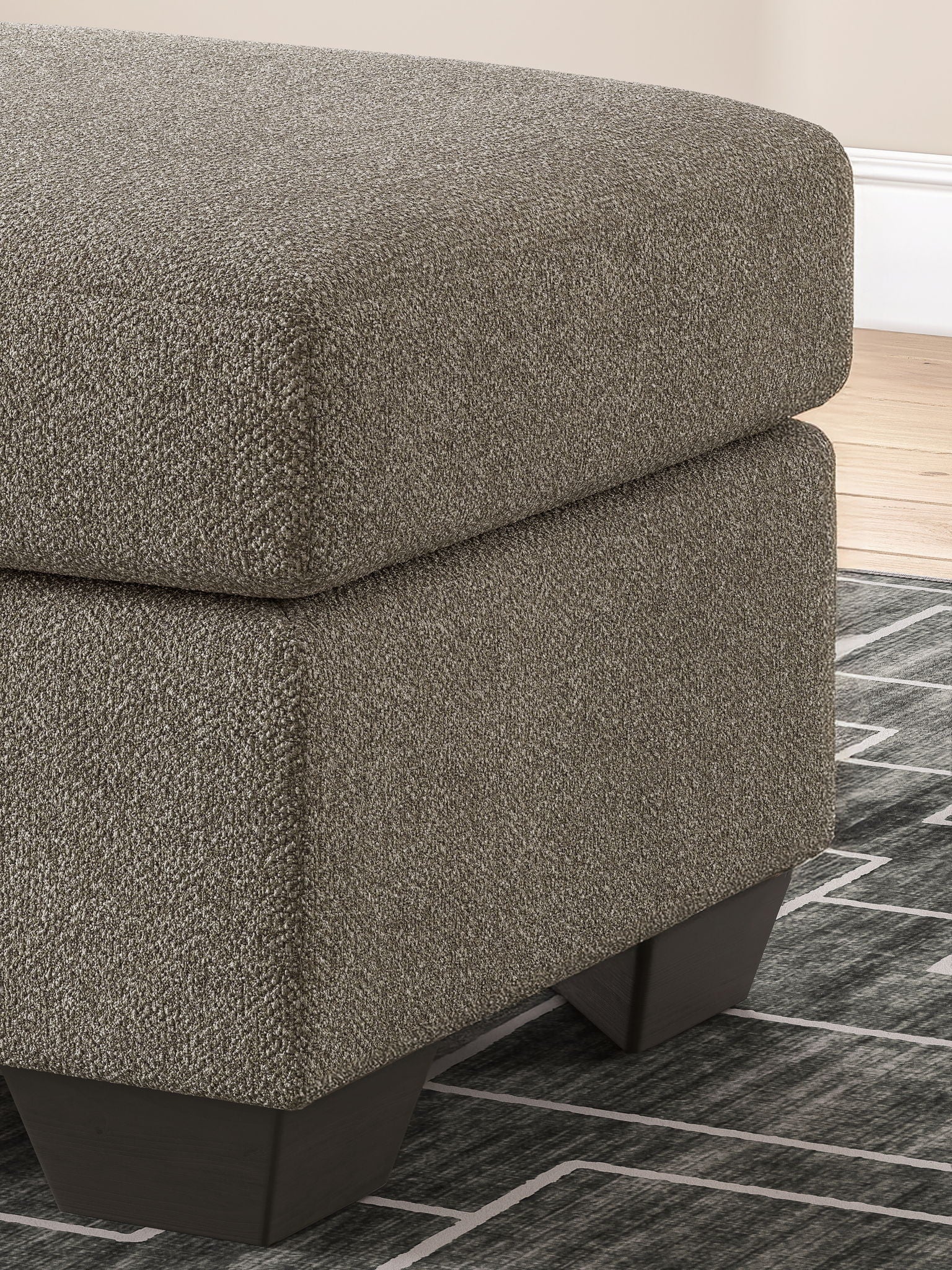 Triston - Peaks - Ottoman - Suede - Hornell Furniture Outlet