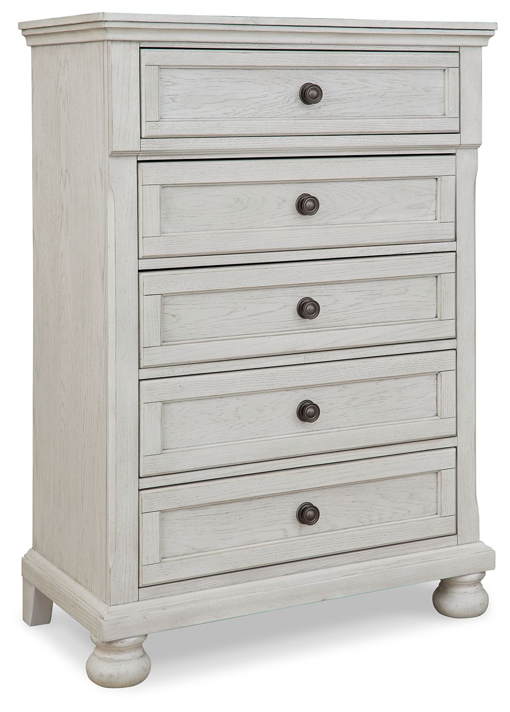 Robbinsdale - Antique White - Five Drawer Chest - Youth - Hornell Furniture Outlet