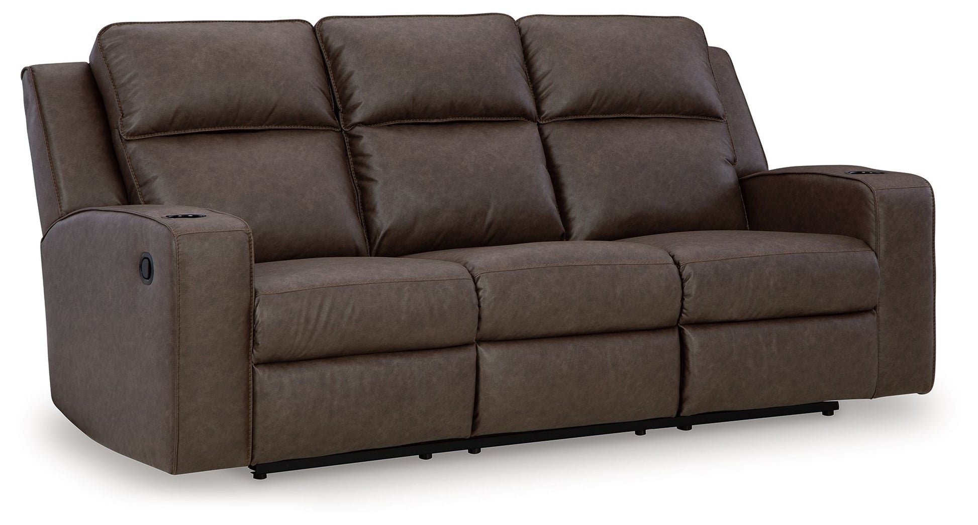 Lavenhorne - Granite - Rec Sofa W/Drop Down Table - Hornell Furniture Outlet