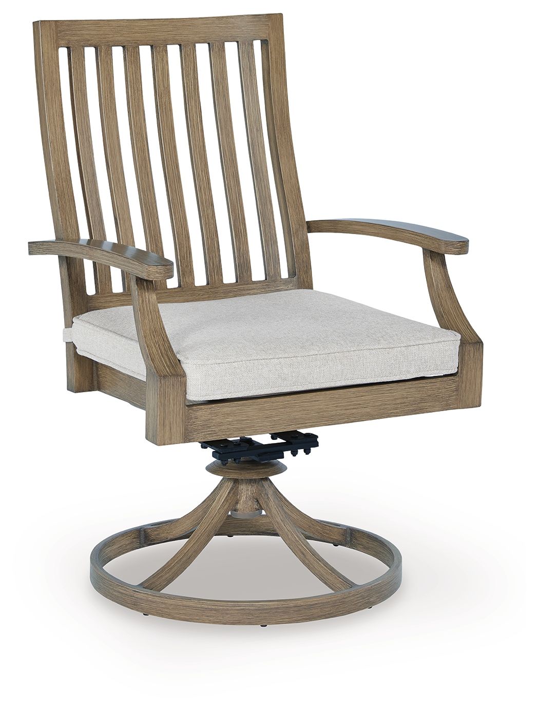 Rainier Ranch - Brown / Beige - Swivel Chair With Cushion (Set of 2) - Hornell Furniture Outlet