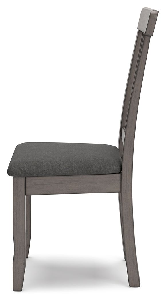 Shullden - 5 Pc. - Drop Leaf Table, 4 Side Chairs - Gray - Hornell Furniture Outlet