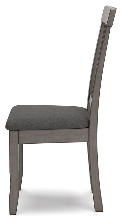 Shullden - 5 Pc. - Drop Leaf Table, 4 Side Chairs - Gray - Hornell Furniture Outlet