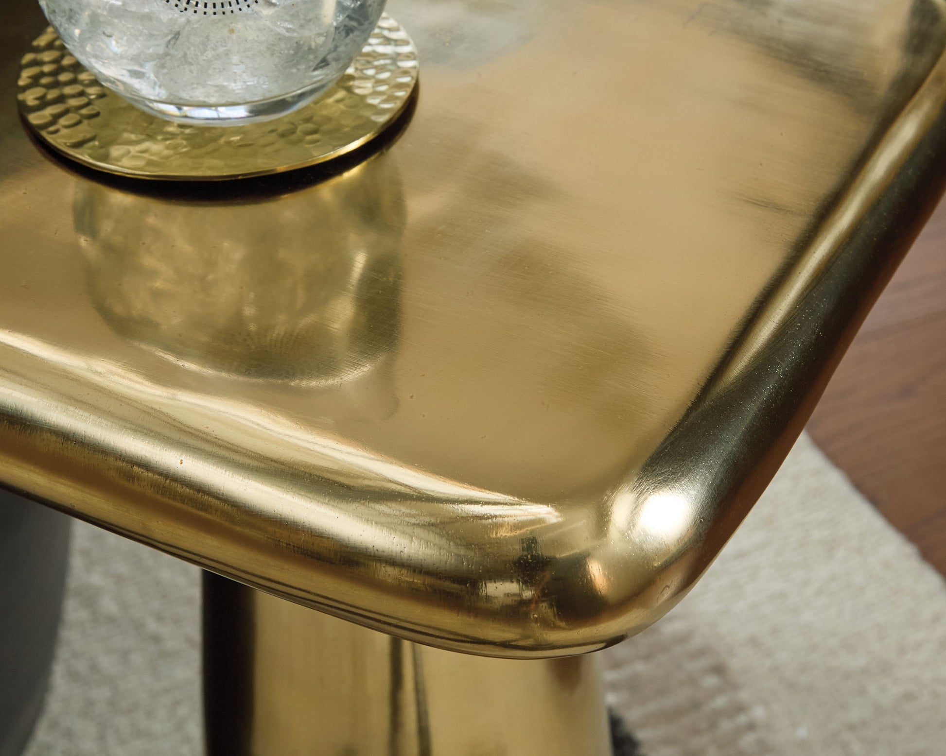 Dallenburg - Gold Finish - Accent Table - Hornell Furniture Outlet