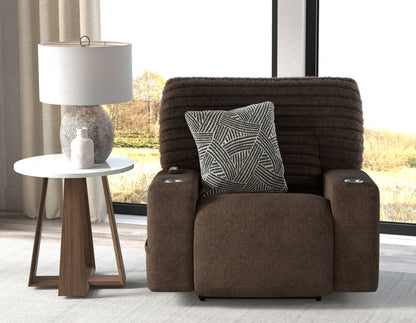 Zen - Power Recliner With CR3 Heat / Massage / Zero Gravity - Chocolate - Hornell Furniture Outlet