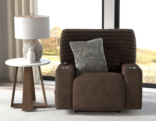 Zen - Power Recliner With CR3 Heat / Massage / Zero Gravity - Chocolate - Hornell Furniture Outlet