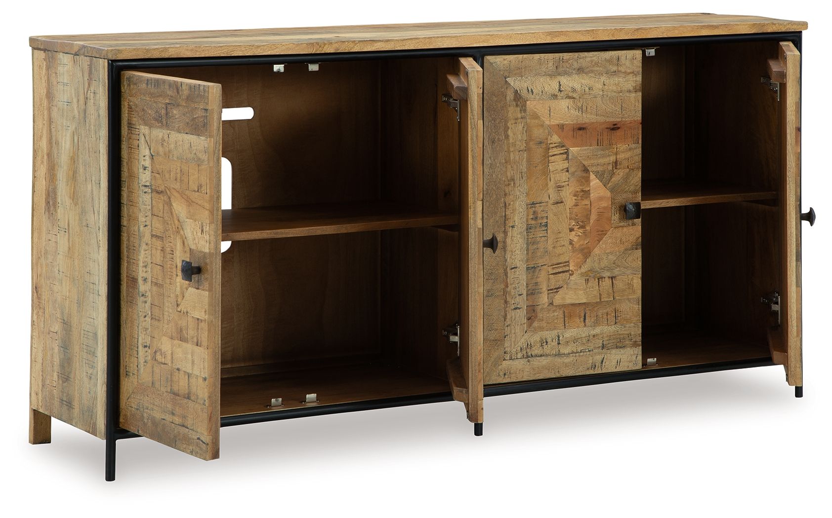 Camney - Brown / Black - Accent Cabinet - Hornell Furniture Outlet
