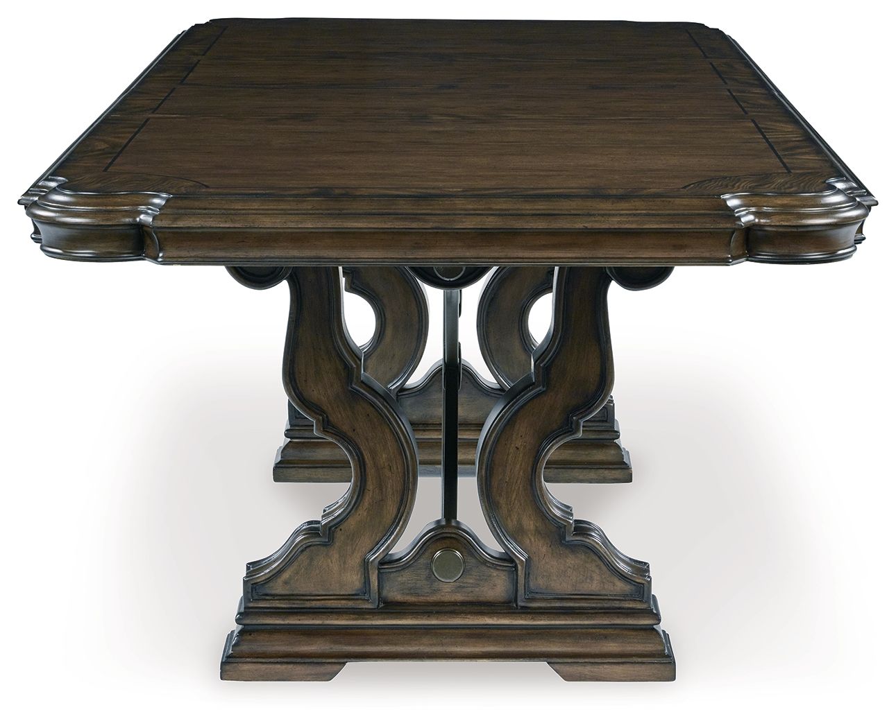 Maylee - 11 Pc. - Dining Extension Table, 4 Side Chairs, 2 Arm Chairs, Storage Bench, Buffet And Hutch - Dark Brown - Hornell Furniture Outlet