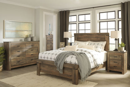 Trinell - Brown Dark - Six Drawer Dresser - 61.34" x 15.98" x 42.99" - Hornell Furniture Outlet